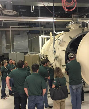 coffee county leadership group tour of wind tunnel